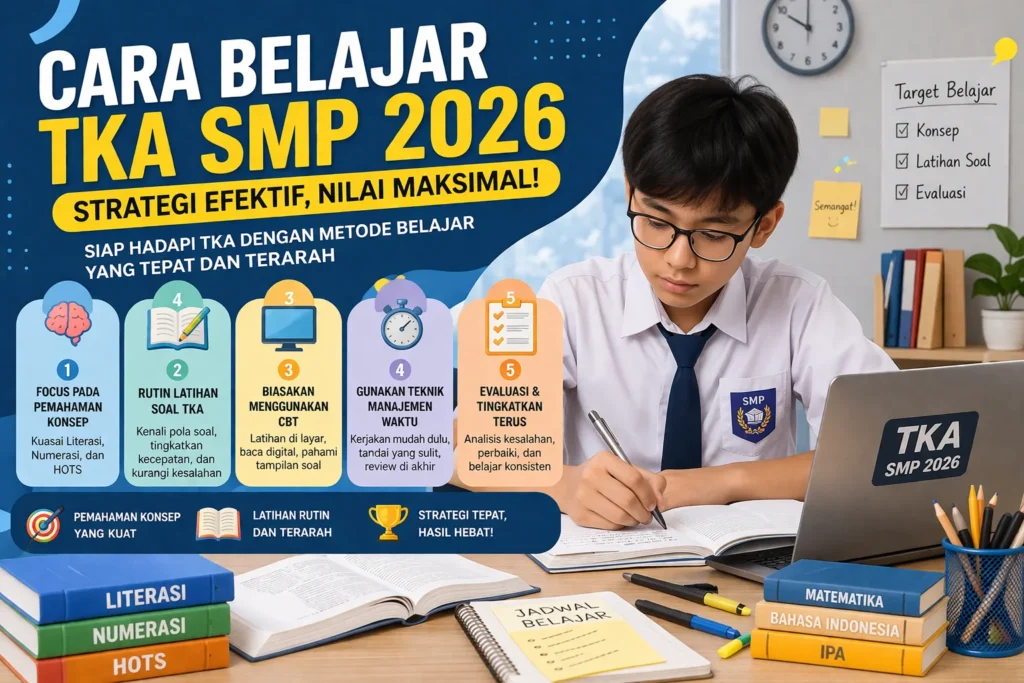 cara belajar tka smp 2026 strategi efektif meningkatkan nilai ujian