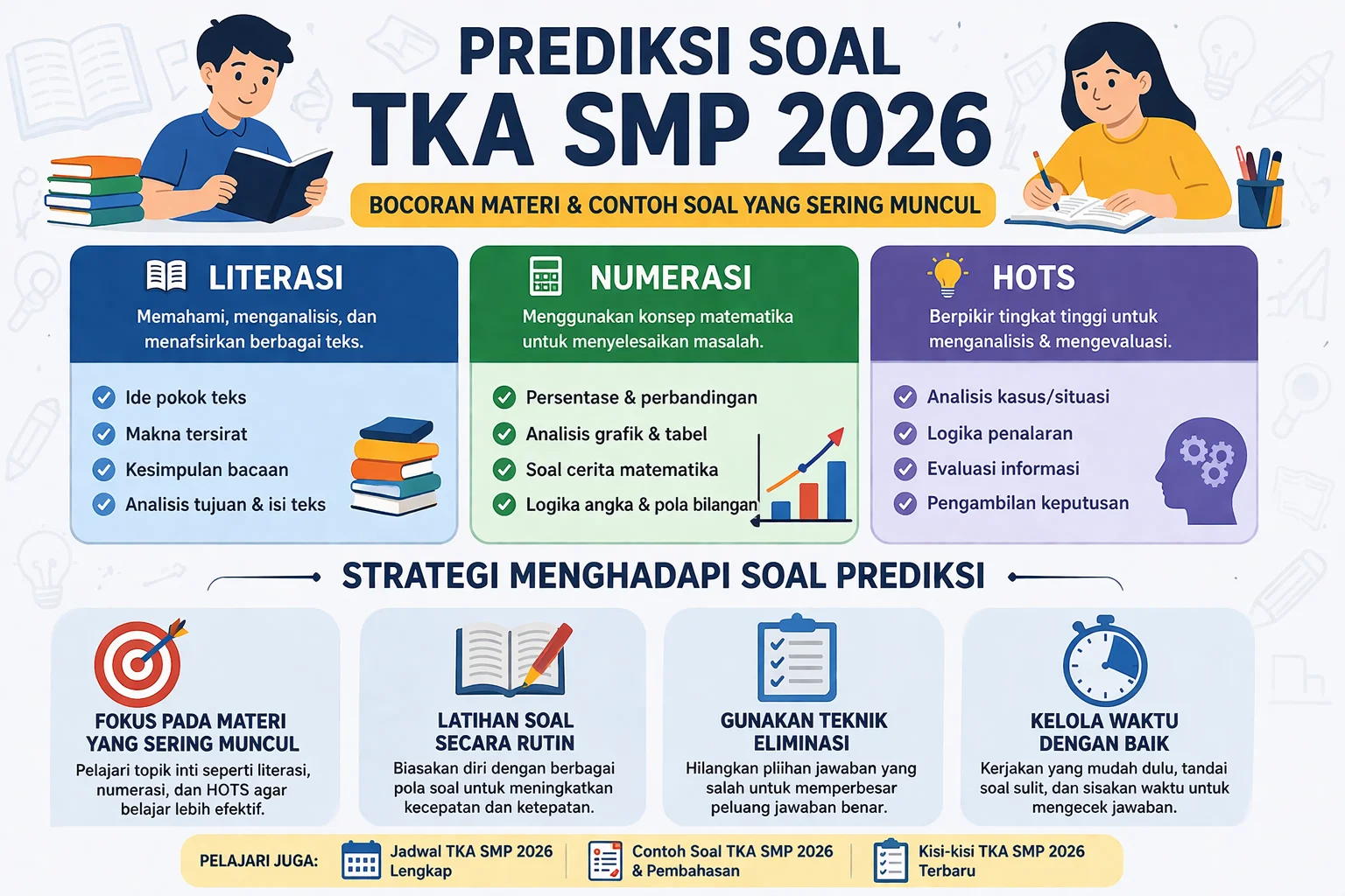 prediksi soal tka smp 2026 bocoran materi literasi numerasi dan hots terbaru