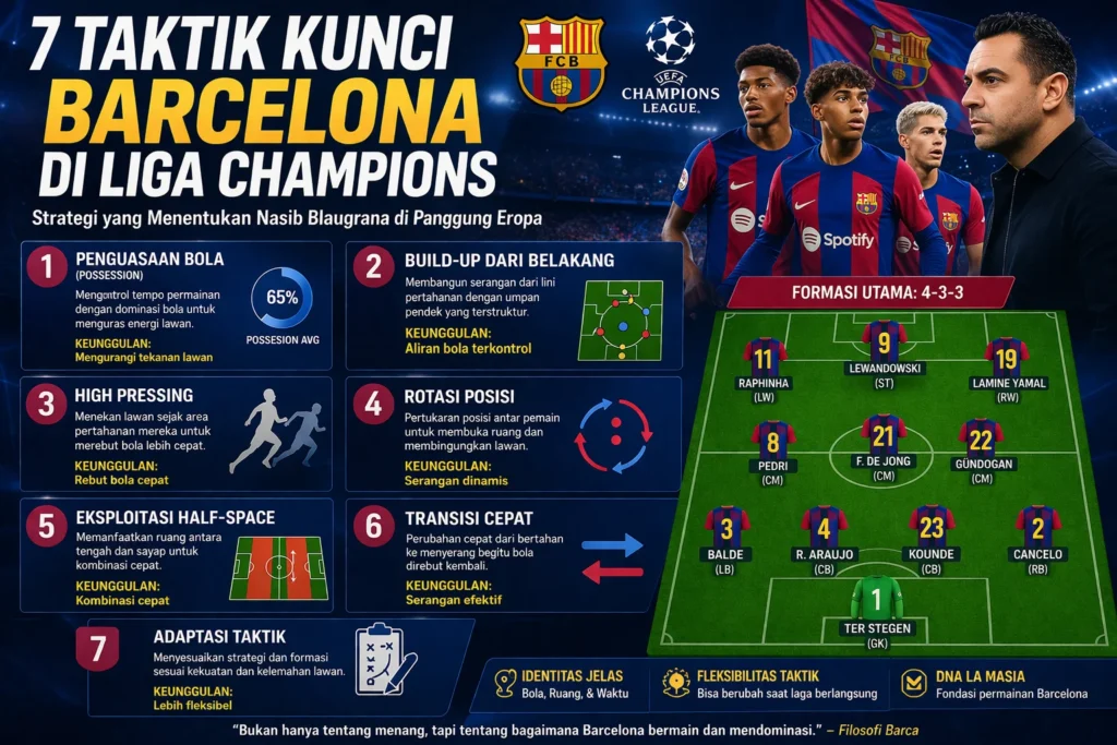 strategi barcelona di liga champions 7 taktik kunci formasi dan gaya bermain blaugrana